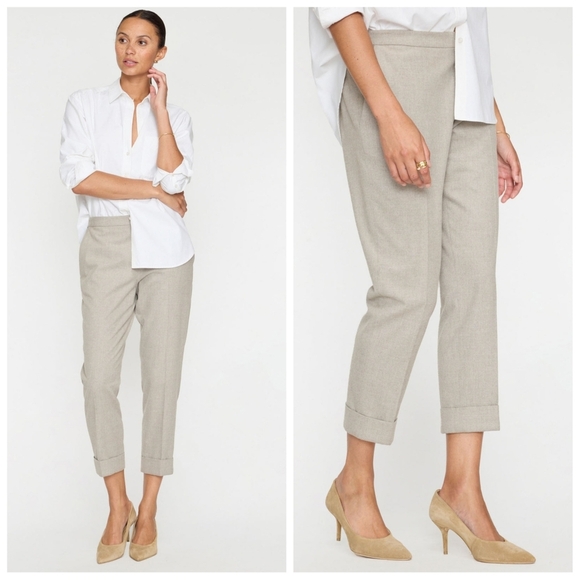 Brochu Walker Westport Brushed Pant RMB3900 Women's Cropped Trouser XS Gray - Picture 1 of 13